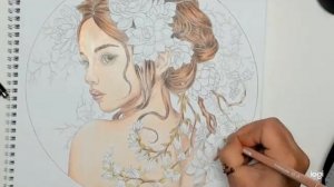 Speed Coloring of Mysteria by Anastasia Elle Koldareva Time Lapse