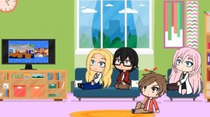 Nace and friends react to Mario Plays Baldi's Basics (Gacha Life)