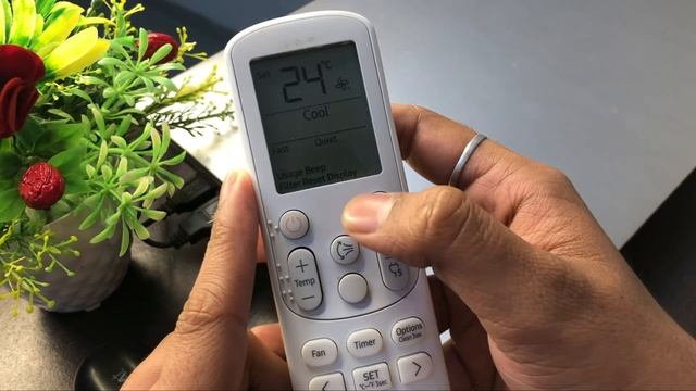 Samsung AC | Options Clean 3 Sec | Fast | 5 step | Quiet | Usage Beep | Clean Filter Reset & Displa смотреть онлайн