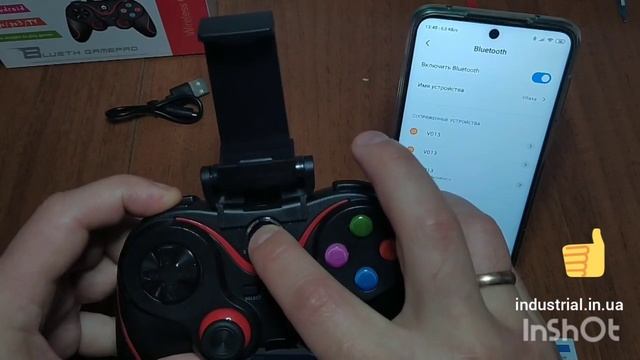 Джойстик для телефона Bluetooth Wireless Controller V8