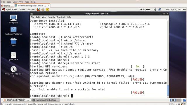 setup nfs on rhel 6 смотреть онлайн