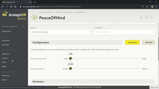 Introduction to ArangoDB Oasis
