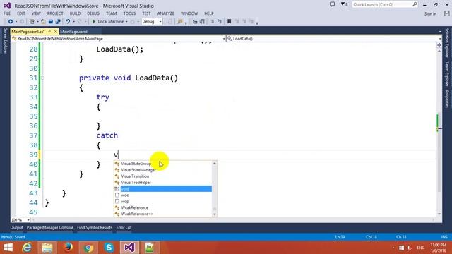 Parsing JSON from File in Windows Store App смотреть онлайн