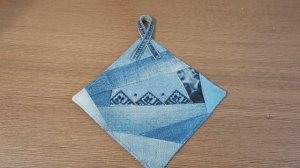 Джинсовая прихватка своими руками.