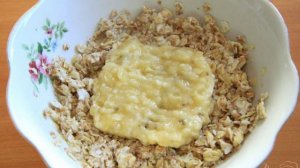 Оладьи из овсяных хлопьев и банана