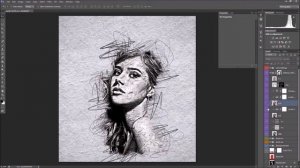 Фотошоп. Photoshop. ЭФФЕКТ. Абстрактное Искусство Эскиза. Abstract Sketch Art. Видео урок.