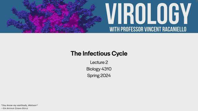 Virology Lectures 2024 #2_ The Infectious Cycle