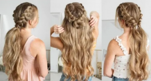 3 ПРИЧЕСКИ С ДВОЙНОЙ КОСИЧКОЙ - 3 DOUBLE BRAIDED HAIRSTYLES