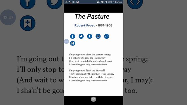 The Pasture by Robert Frost смотреть онлайн