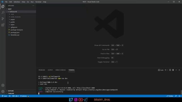 39. Hello World in Next JS ll React JS full Playlist 2022 ll Brainy Bhai