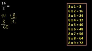 convertir 14/8 a decimal , transformar fracciones a decimales , de fraccion a decimal, como