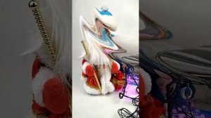 Фигурки музыкальные Красный дед мороз и голубая снегурочка со свечей
