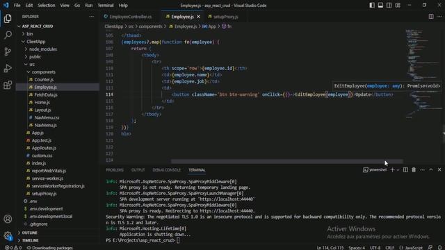 CRUD Operations using React with ASP.NET Core 6 (2)