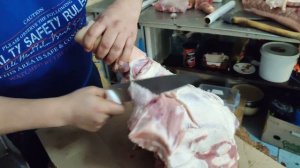 Разделка пол туши свиньи 1 часть