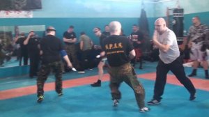 Ножевой бой. Открытый ковер 04.04.2015. "С.П.А.С." - "КНБ". (knife fighting)