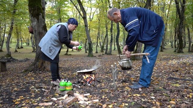 Пикник в лесу | Готовим грибы в садже | Жизнь в деревне смотреть онлайн
