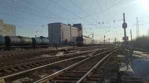 "7 вагонов" Электровоз ЭП1М-635 с поездом №125 Новороссийск - Москва