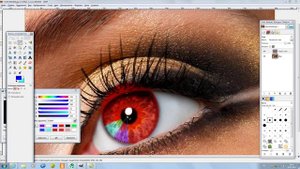урок gimp №1(2). Меняем цвет глаз