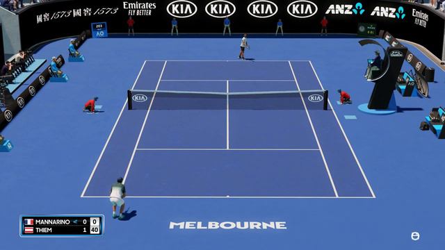 AO Tennis 2 - Adrian Mannarino vs Dominic Thiem - PS4 Gameplay