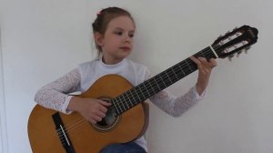 Waltz V. Kalinin young girl playing the guitar. Вальс В. Калинин юная девочка играет на гитаре.