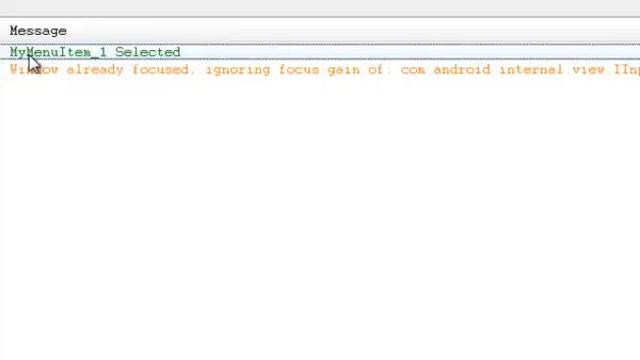Android SDK Tutorial --- The Activity Menu --- Phone Menu Button
