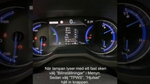 Toyota RAV4. Instruktionsfilm släcka TPMS-lampa.