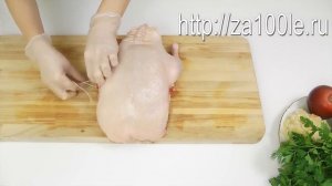 Запеченная утка, фаршированная квашеной капустой и яблоком - Наталья Ким