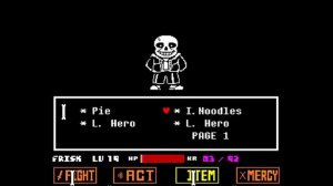 Undertale • San fight | Survived with 1 hp