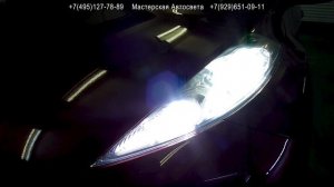 Тюнинг фар Nissan Juke  Установка би светодиодных линз, дхо и ангельских глаз в Ниссан Жук