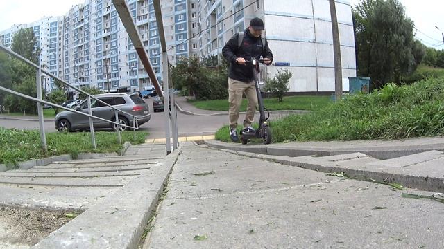 Электросамокат Kugoo es2, обзор и тест драйв на разные покрытия. #27 Просто Техника смотреть онлайн