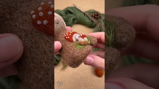 Felting + embroidery + beads = ? ❤️