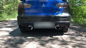 Раздвоение выхлопа Lancer Х банки HKS