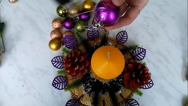 Новогодний подсвечник мастер класс