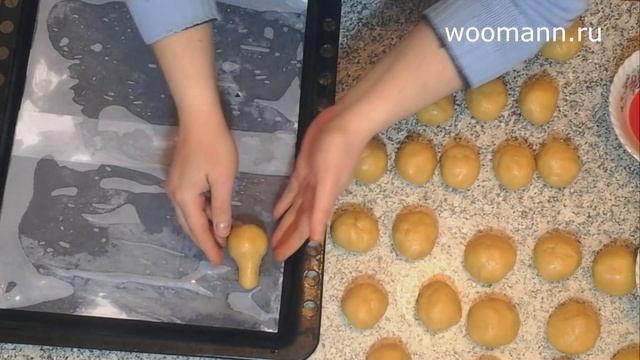Песочное печенье персики азербайджанская кухня