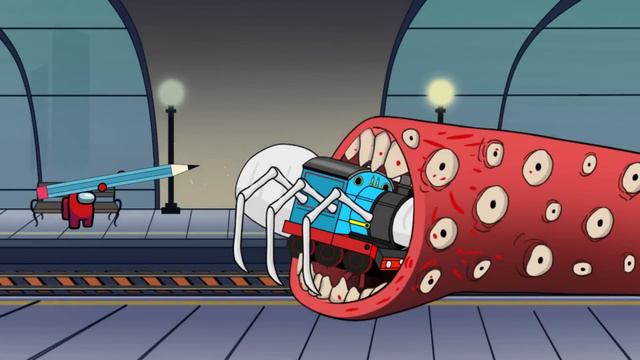 Among Us & Thomas Vs Train Eater- 우리 가운데 애니메이션 _ Among Us Animation смотреть онлайн