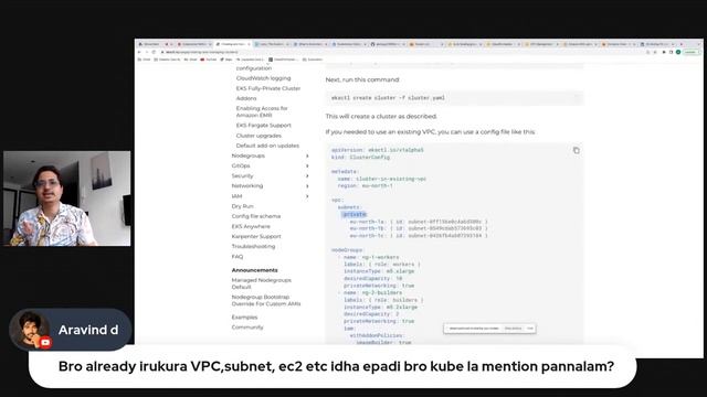 ?How to Create EKS Cluster Your Existing VPC | Akshay Pk | in Tamil смотреть онлайн