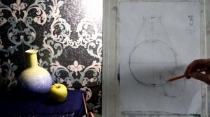 Построение вазы. Линейно-конструктивный (сквозной) рисунок предмета комбинированной формы.
