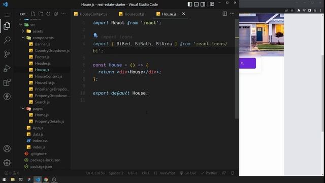 Create A Real Estate Website Using React JS And Tailwind CSS