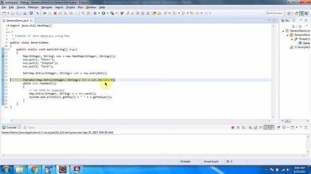 Generics example using Map | Generics in Java | Java Tutorial смотреть онлайн