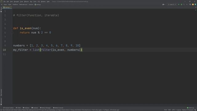 Функция filter в Python
