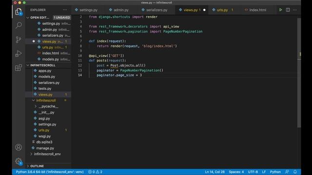 Django Infinite Scroll - Vue and Django Rest Framework tutorial