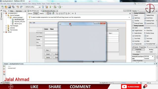 Java SWING #32 - Open New JFrame on Button Click in Java Netbeans смотреть онлайн