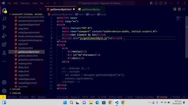JavaScript DOM Tutorial: getElementById() Explained in Hindi/Urdu | Web Development Mastery
