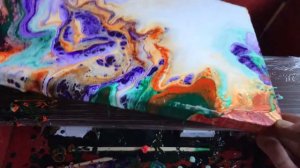 Fluid art,жидкий акрил,dirty pour,ячейки,техника рисования