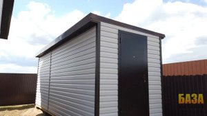 Хозблок (бытовка) 6х2 м отделка виниловым сайдингом. #БазаБытовок