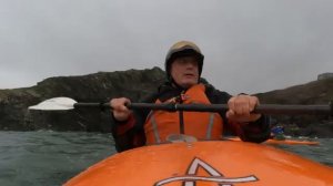 Surf kayak on Anglesey Porth Dafarch with the Dagger RPM