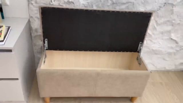 Пуфик с ящиком для хранения, банкетка, пуфик в комнату, пуфик в прихожую. смотреть онлайн