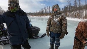 Зимняя рыбалка 2021.  Снегоходы Буран, Ямаха, BRP по глубокому снегу и воде!!!