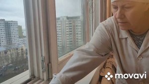 Шаг 4, как шкурить шпаклёвку на подоконнике