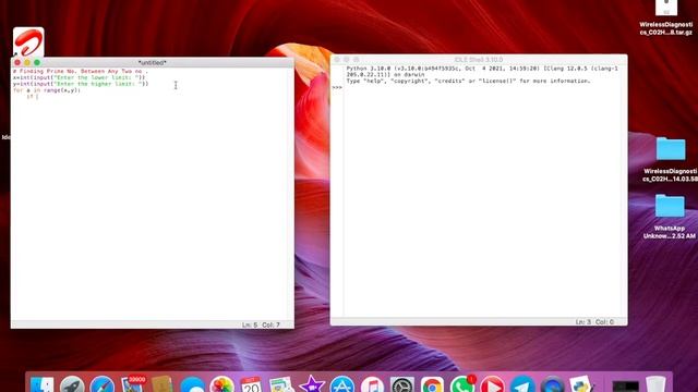 Finding Prime Number Between any two Numbers || python|| #techlab #python #hindi смотреть онлайн